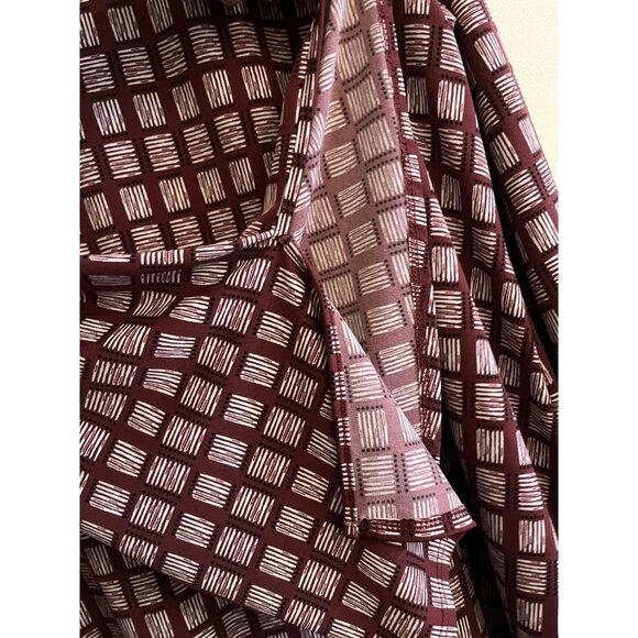 CATO  Womens 22/24W 1970s Style Long Sleeve Tunic Red and White Checkered - Picture 9 of 12